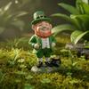 Costeam Leprechaun Figurine Decorative Ornament,Festive Craft For St Patrick’s Day Home Decor And Holiday Display