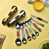8Pcs Stainless Steel Metal Magnetic Measuring Spoons Set Tablespoon Measuring Spoons Kitchen Gadgets for Baking Cooking