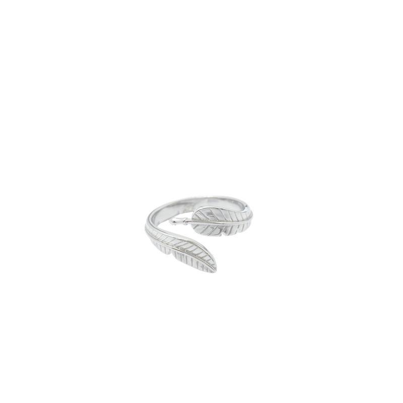 S925 Sterling Silver Adjustable Leaf Ring - Elegant, Versatile, High-End Women's Fashion