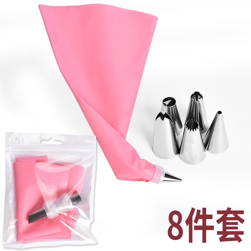 

Многофункциональные инструменты для украшения торта Силиконовый кондитерский мешок из нержавеющей стали Горловина для торта Многоразовые силиконовые мешки Инструменты для кондитерского рта