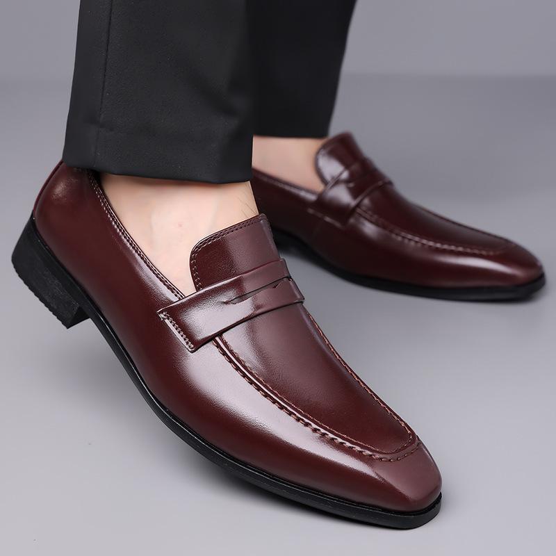 Men's Spring Leather Shoes Men's British Style Business Casual Shoes