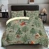 Quilt Cover Three-Piece Forest Animal Grinding Printing Quilt Cover Custom Home Textile Bedding