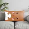 Home Decor Cute Reindeer and Pine Pillow Suitable For Sofa Bedroom Car Pillow Cover Cushion Rectangular Back Cushion