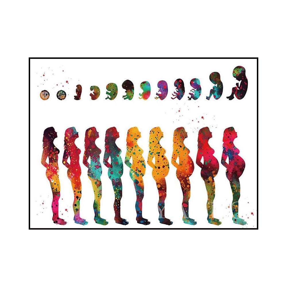 Abstract Organs Heart Skeleton Teeth Painted Wall Art Posters Home Room Decoration Canvas Painting Murals Pictures Print Artwork