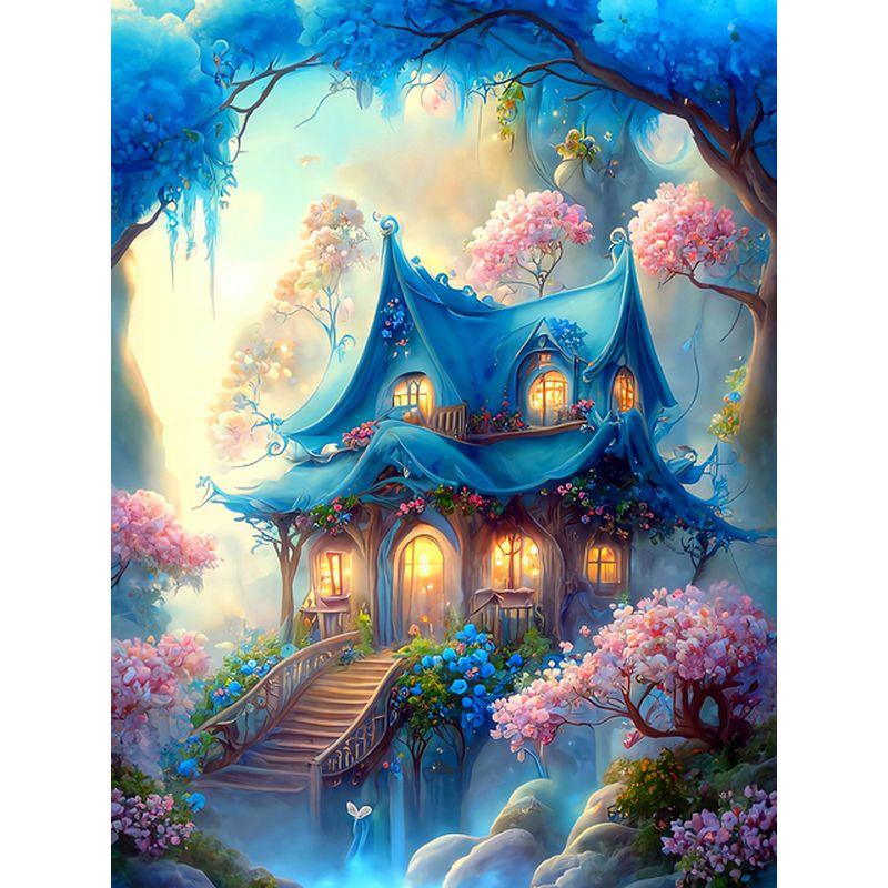 5D Diamond Painting Full Round Diamond Mosaic Fantasy House Diamond Embroidery Sale Landscape