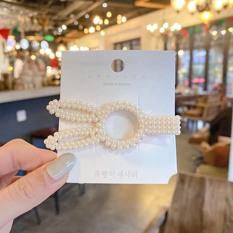 Haarnadel im koreanischen Stil mit Metallperlen und Strasssteinen für Damen