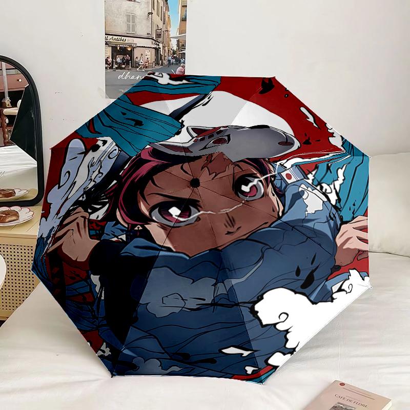 Vibrant Anime Characters Umbrella 8-Frame for Travel, Camping, Casual Lightweight Portable Umbrella, Essential for Every Family Holidays Gift