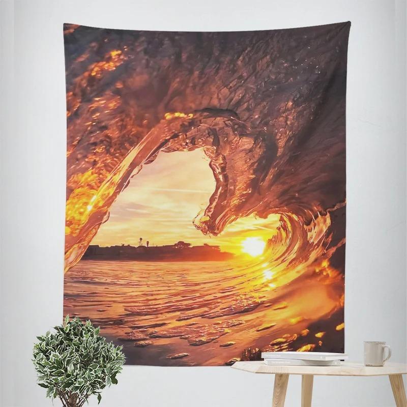 Декоративный гобелен с морским закатом — фото 4
