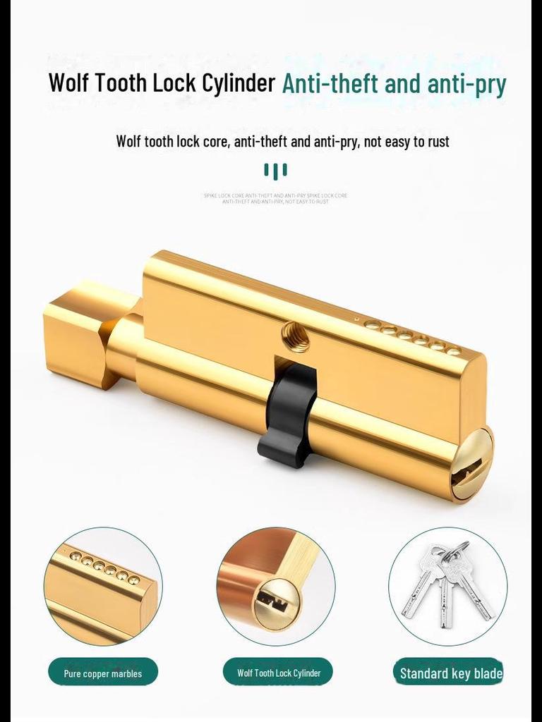 Silent European Style Indoor Wooden Door Handle Lock