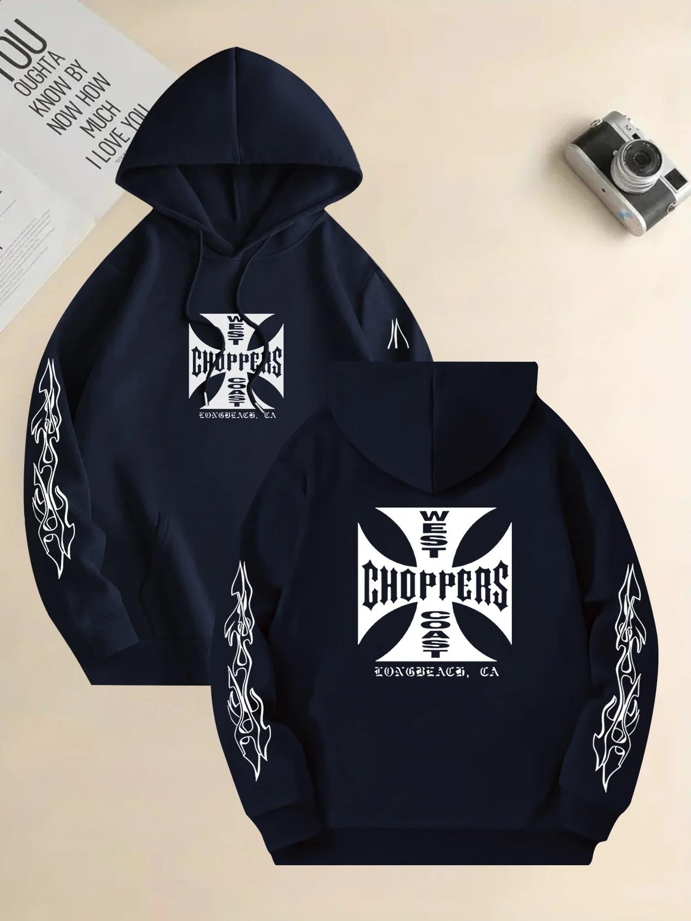 

Men s long-sleeved polyester fiber fall-winter fashionable casual wear hooded sweatshirt S