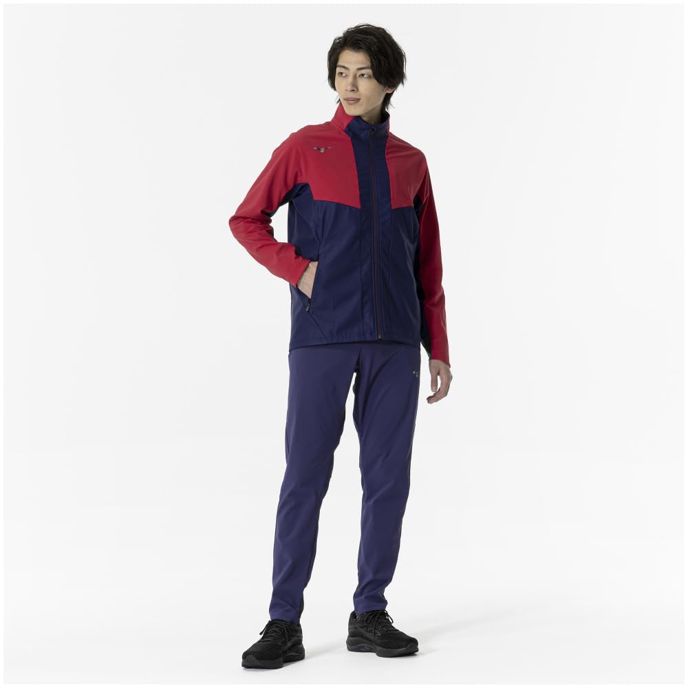 Mizuno Tech Shield Training Ski Patrol Size XL Jacket, Windproof, Stretch, Water-Repellent, 32MCA552, Men's, Red,