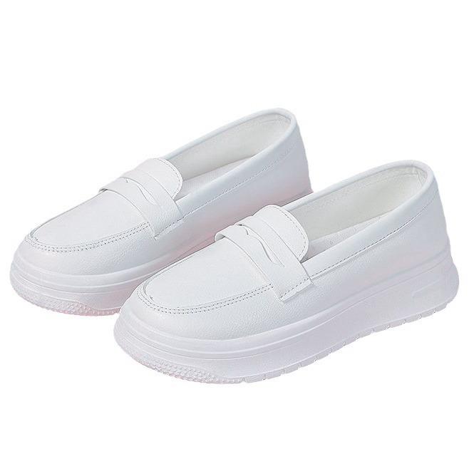 All-white medical nurse shoes, women's soft sole, breathable thick sole, non-slip, not tired after standing for a long time, foot leather surface wor