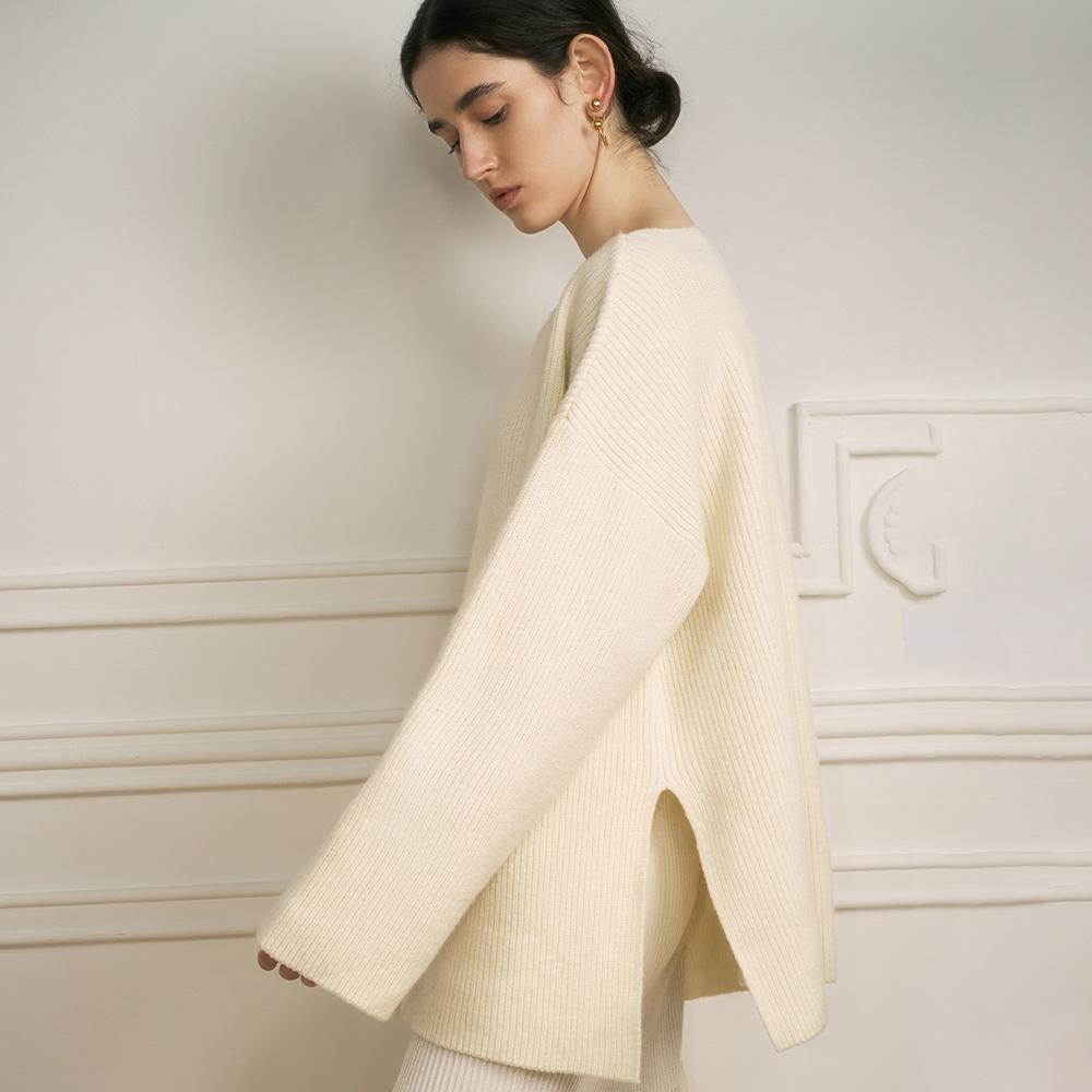 Waiwaiaiem Yy_Simple Casual Wide Sweater