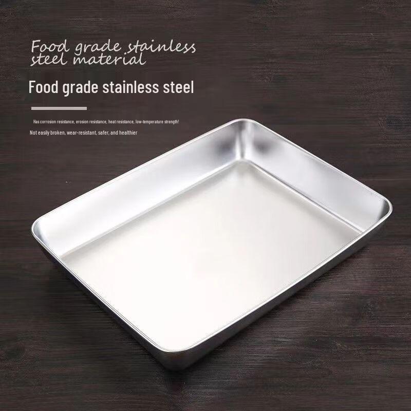 Sikezhuo Stainless Steel Deep Storage & Serving Trays (2-Pack)