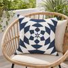 Relaxed Texture Pillowcase Geometric Pillow Cover, Washed Linen Look Throw Case with Hidden Nordic Zipper, Minimalist Cushion Cover for Sofa,