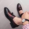 Fashion Men's Dress Shoes Slip On Leather Vintage Business Oxfords Flat Soft Bottom Male Footwear Spring Tassel Loafers Shoes For Men
