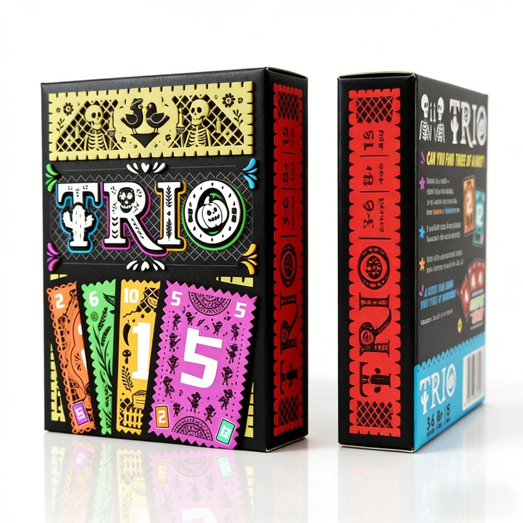 Trio Brain Training Card Game: Logic Matching Strategy Board Game For Kids & Adults, Educational Family Party Tabletop Toy