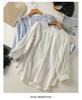 French Round Neck Seven Quarter Sleeved Shirt for Women, 2026 Spring Fashion, Loose and Versatile Commuting Shirt