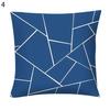 Blue Geometric Printed Throw Square Pillow Cover Sofa Chair Cushion Pillowcase