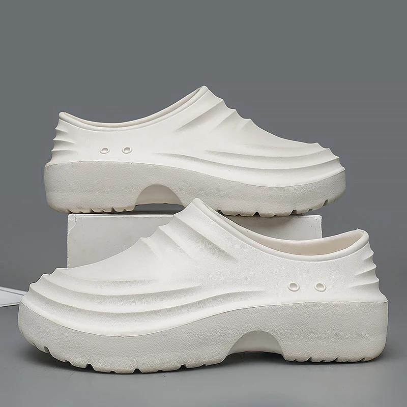 

Модная обувь для шеф-повара, нескользящая и маслостойкая рабочая обувь, ленивые тапочки, повседневные модные тапочки, модная обувь One Step, спортивная обувь 39 белый