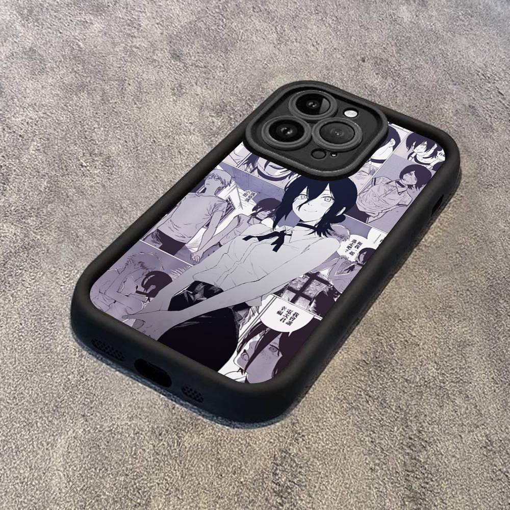 Anime C-Chainsaw Man Silicone Soft Phone Case For IPhone 17 16 14 13 12 11 15 Pro Max Plus Air Cover