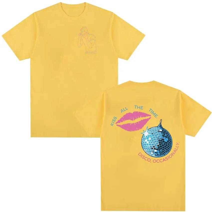 

Harry Styles Tour 2026 Kiss All The Time Disco Occasionally Merch Graphic Tshirt Mens Vintage Oversized Cotton T Shirts S