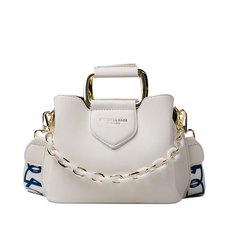 

Женская мини-сумка-ведро с верхней ручкой, однотонная роскошная сумка из качественной кожи, сумка-мессенджер через плечо 20x16x9cm белый