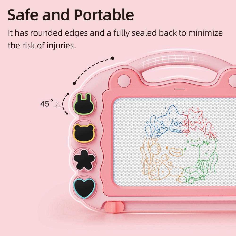 Magnetic Drawing Board for Toddler Kids Painting Writing Pad for Sketch Toy 2 3 Year with 4 Stamps and 1 Pen