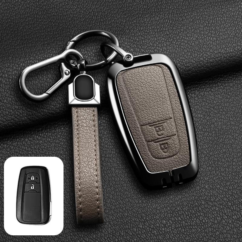 Metal Car Remote Key Case Cover For Toyota Corolla Hybrid 2021 Rav4 Camry Highlander Prius C-HR 2018 2019 2020 2022 Accessories