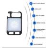 Portable Keychain Light Mini Multifunctional Camping Flashlight USB Rechargeable Work LED Bright COB Pocket Clip Lantern