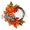 40cm Maple Leaf Pumpkin Wreath Thanksgiving Garland Door Hanger Front Door Autumn Wreath for Thanksgiving Harvest Party Decor