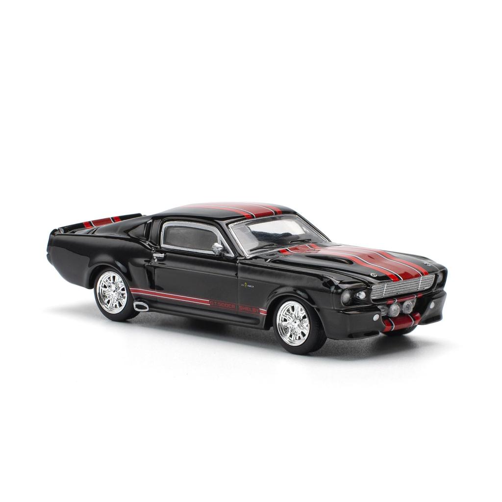 POP RACE Shelby Mustang GT500 Dark Chrome Finished Model PR640218 1/64
