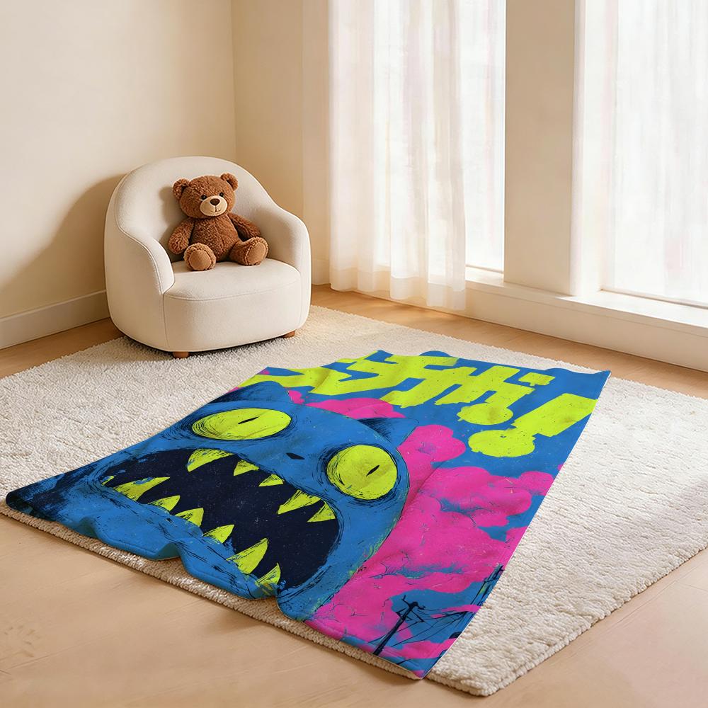 Art Zine Punk K Throw Soft Warm Flannel Fleece Throw Blanket for Sofa Bed Travel Home