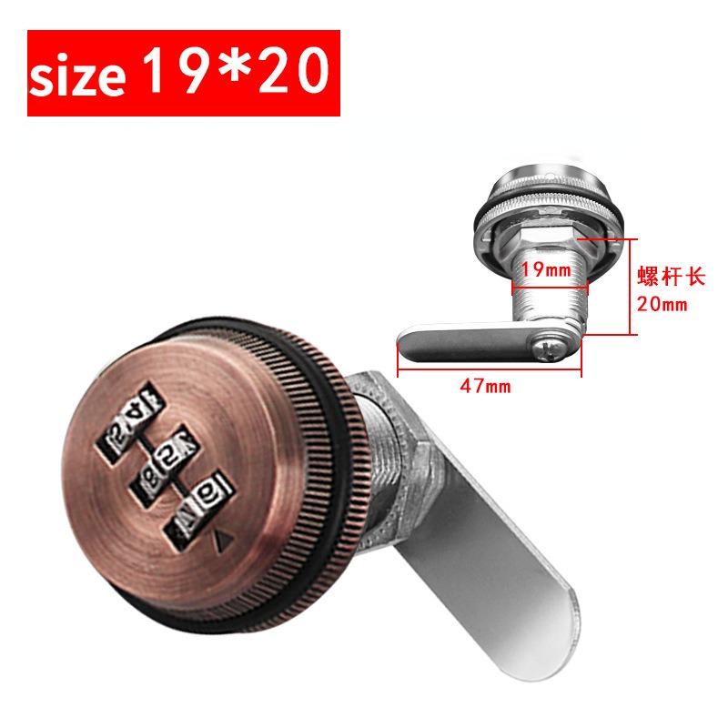 1Pc 3 Digit Combination Password Box Lock 20-30mm Smart Cam Code Lock Zinc Alloy for Mailbox Cabinet Door Security Hardware
