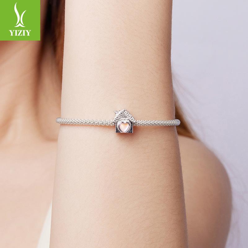 Tree Of Life Warm Home Diy Beading Accessories S925 Sterling Silver Love House Beads Loose Beads