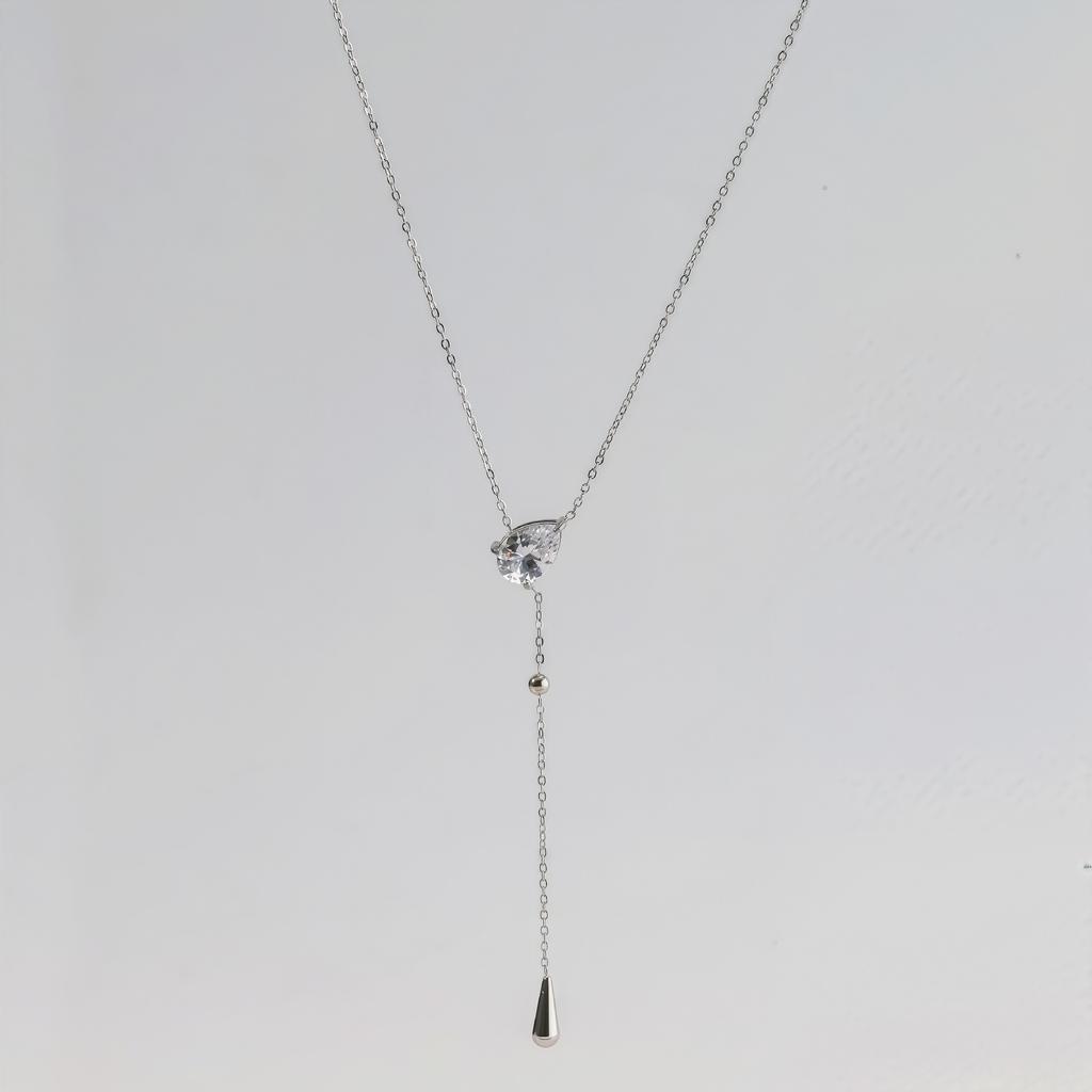 Xiaoxiangfeng Zircon Stainless Steel Necklace Temperament Daily Versatile Women'S Jewelry