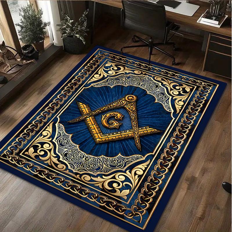 Freemason 1Pc Print Rug - home decoration Carpet For Living Room Bedroom Flooring Computer Chair Area Rug
