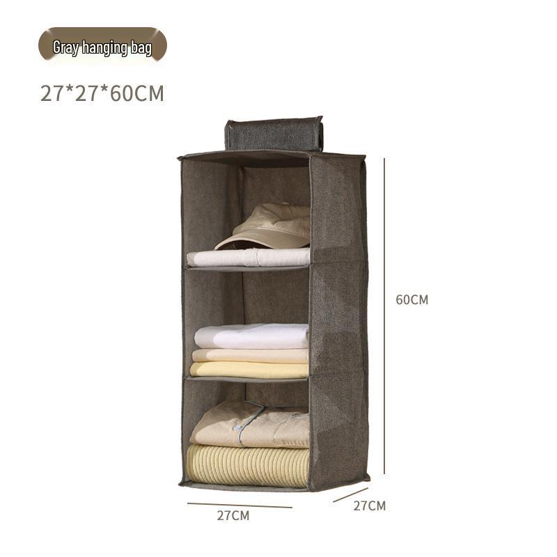Multi-Layer Hanging Fabric Storage Bag for Clothes and Sundries