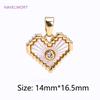 Wholesale 18k Gold Plated Brass Heart/Butterfly Pendants Charms,Natural Shell Charms For Jewelry Making,DIY Necklace Accessories