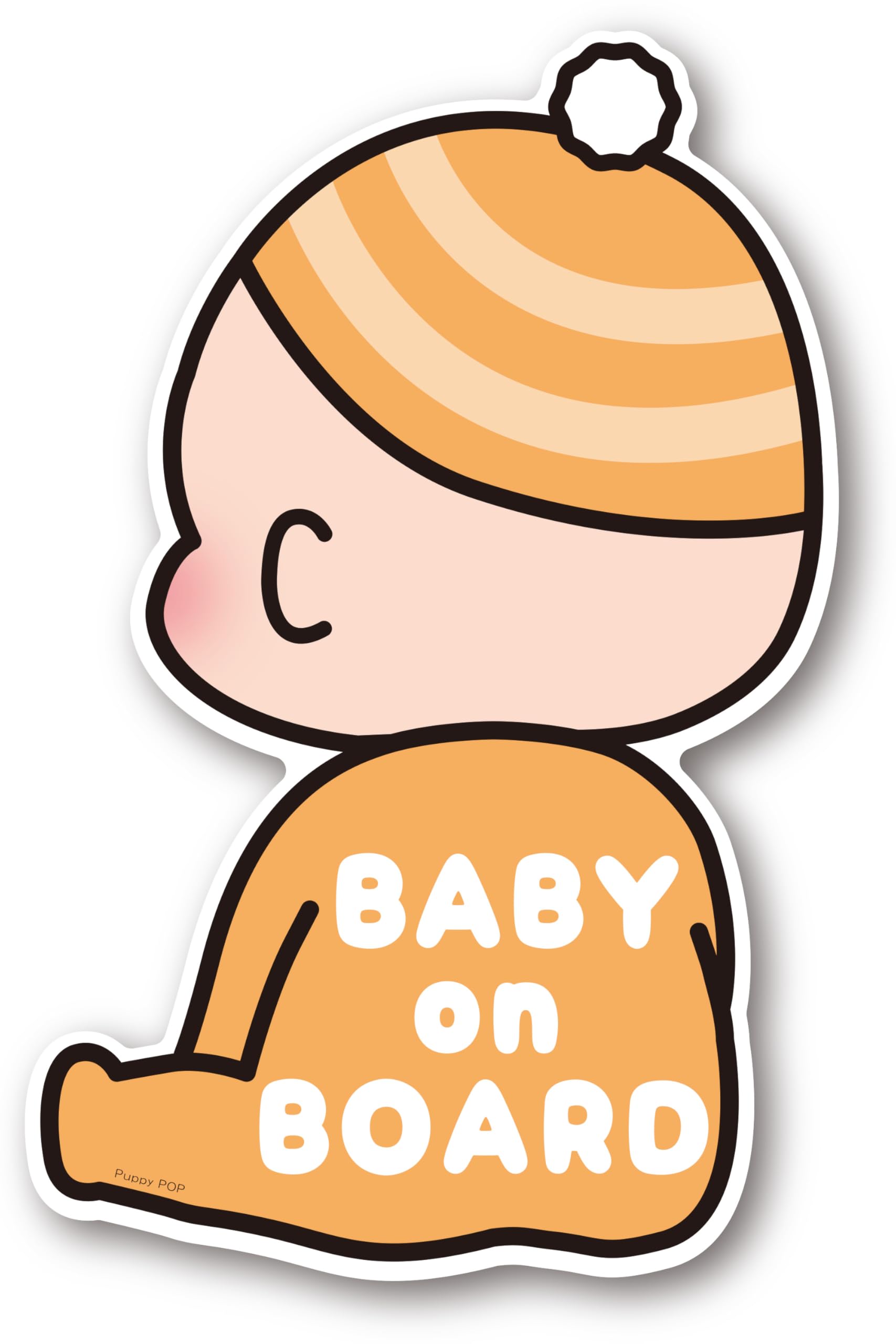 

Puppy POP Baby on Board Car Magnet Sticker Baby Onboard Baby Incar/Orange One size