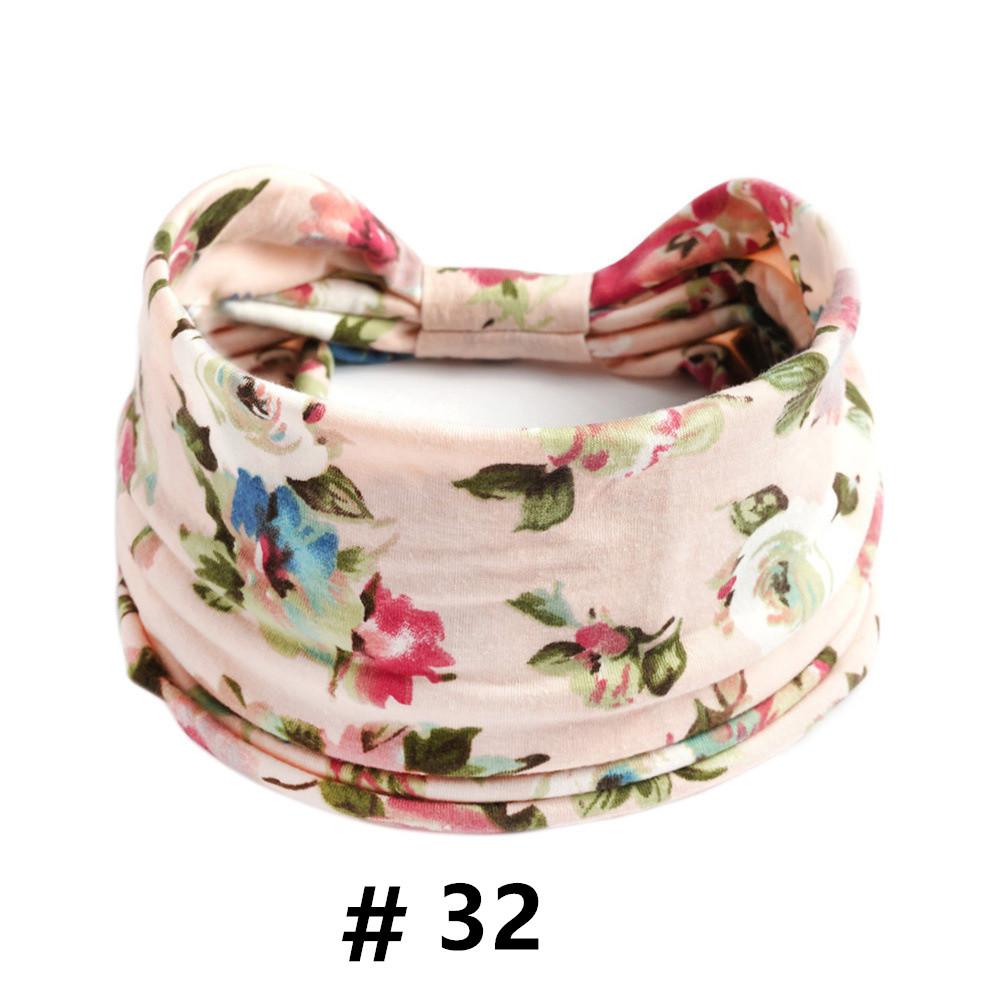 Tiaras Boho para Mulheres Algodão Tiara Larga Elástica Faixa de Cabelo Antiderrapante Treino Yoga Corrida Turbante Envoltório de Cabeça Acessórios de Cabelo