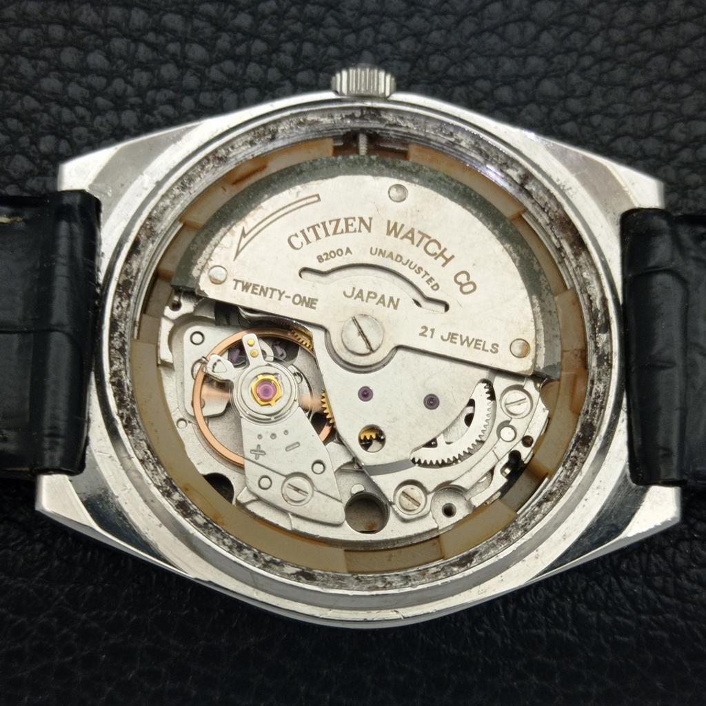 VINTAGE CITIZEN AUTOMATIC 8200 JAPAN MENS ORIGINAL DIAL WATCH a702156-5 R208-a702156