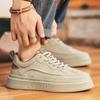 Herr 2025 Höst Läder Casual Sneakers: Mångsidiga, Höjdökande, Mjuk sula, Trendiga sportskor för tonåringar.