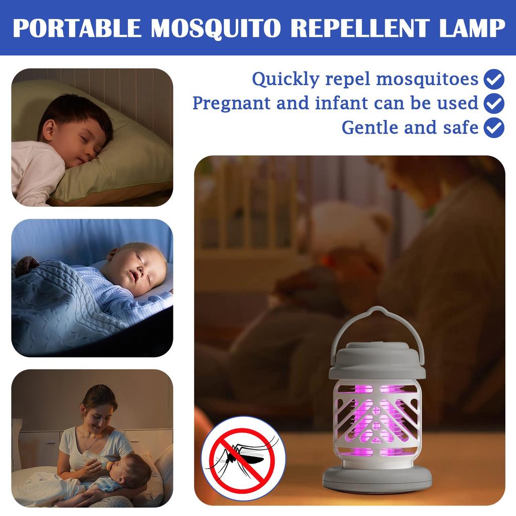 Solcellsdrivna Mygglampor Hushåll Fysisk Elektrisk Mygglampa Utomhus Vattentät Trädgård Villa Lila Ljus Mygglampor