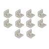 20pcs Stainless Steel L-Shaped Corner Code 90 Degree Laminated Furniture Plate Hardware Right Angle Bracket Cabinets Small