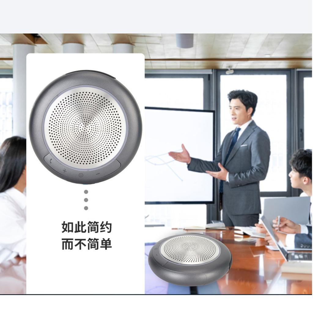 Conference Microphone Plug and Play 360 Degree Omnidirectional Noise Reduction USB Full Duplex Desktop Microphone