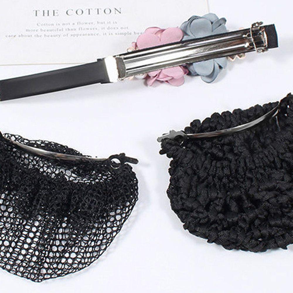 Pearl for Stewardess Nurse Flower Hairnet Women Spring Clip Mesh Snood Korean Style Headwear