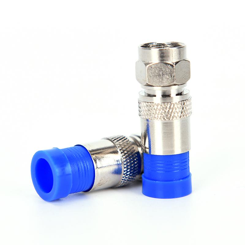 10X Rg6 F Kompression Stecker Koax Kabel Koaxial Fitting Kompression Werkzeug Set