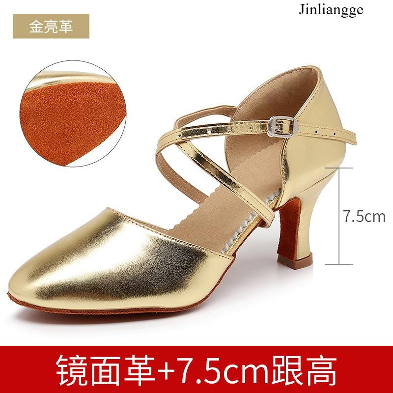 Women Dance Shoes Latin Party Tango Jazz Elegant Dancing Shoes Lace-up Suede Sole Closed Toe Microfiber Leather 7 Colors