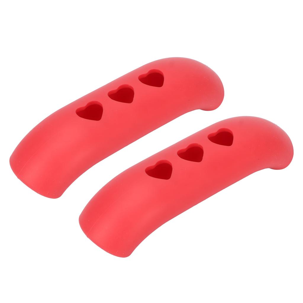 2pcs Silicone Pot Grip Handle Sleeve Heat Resistant Prevent Scald Insulated Hot Handle Holder Cover